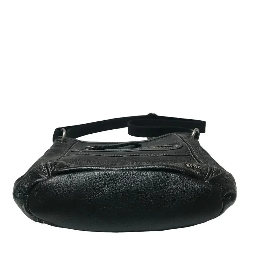 The Sak Sequoia black leather‎ hobo shoulder bag purse